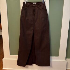 Pilcro Vegan Leather Maxi Skirt